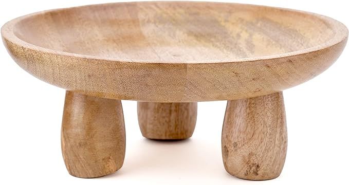 HUCH - Wooden bowls for decor - Fruit bowl - Decorative bowls for home decor - Wood fruit bowl - ... | Amazon (US)
