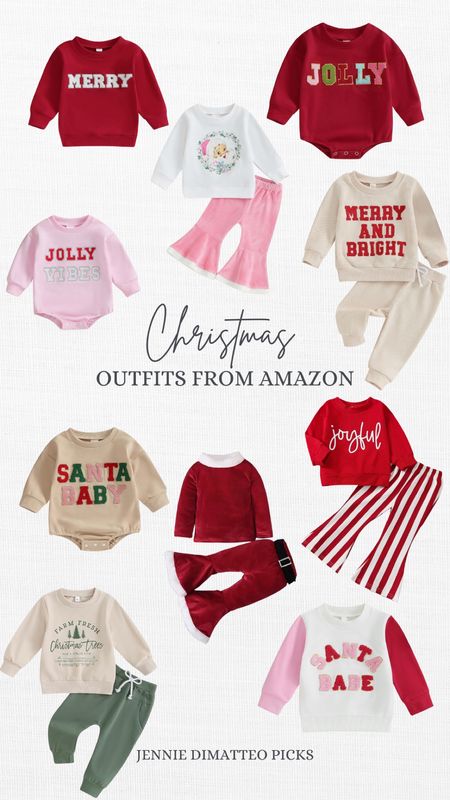 Christmas outfits from Amazon, letter patch, chenille, two piece set, matching set, bubble, stripes, holiday 

#LTKfamily #LTKSeasonal #LTKHoliday