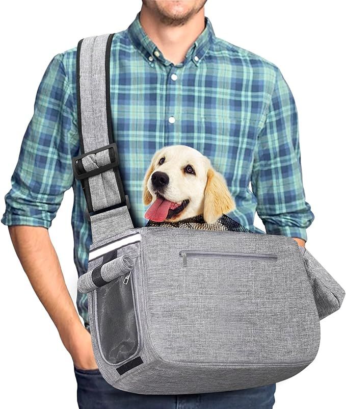 Dog Sling Carrier for Medium Dogs Small Dogs 10-20lbs, Dog Carrier Sling, Pet Carrier Sling with ... | Amazon (US)