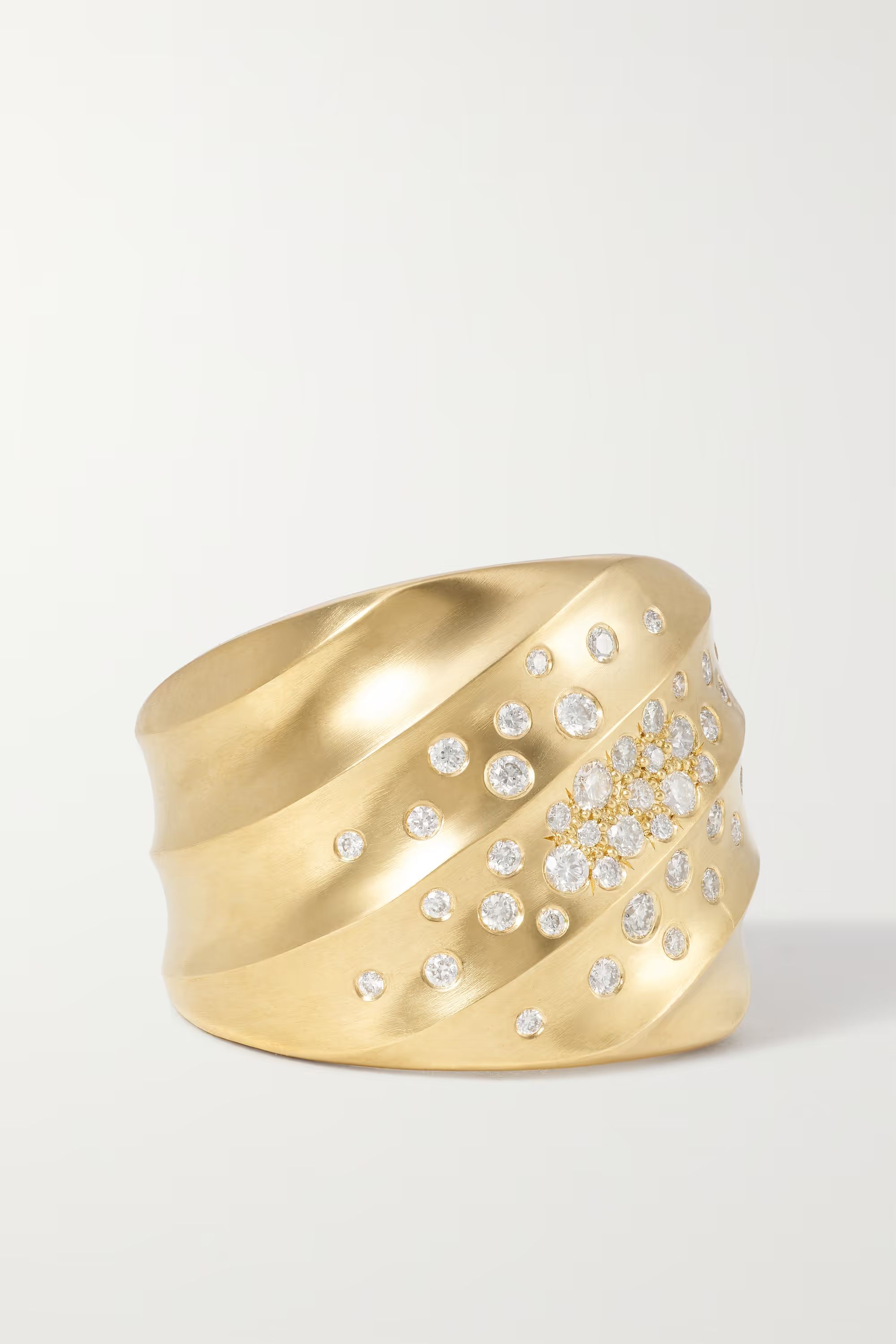 Cable Edge 18-karat recycled gold diamond ring | NET-A-PORTER (US)