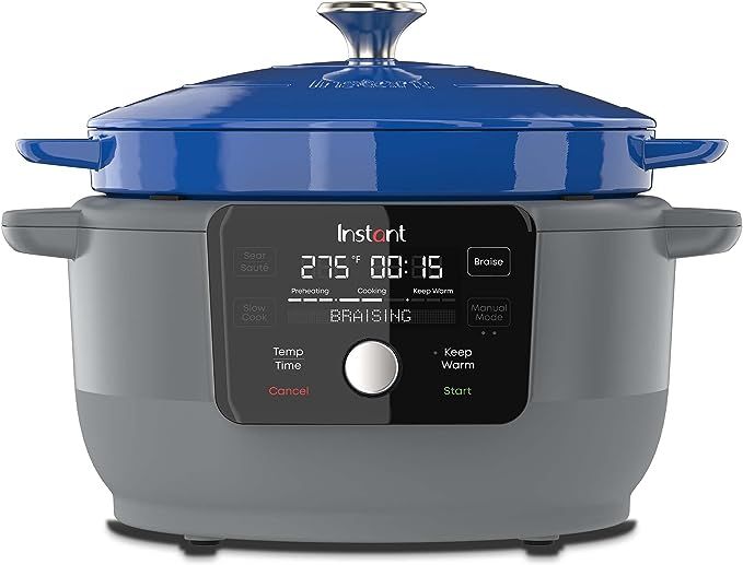 Instant Electric Precision Dutch Oven, 5-in-1: Braise, Slow Cook, Sear/Sauté, Cooking Pan, Food ... | Amazon (US)