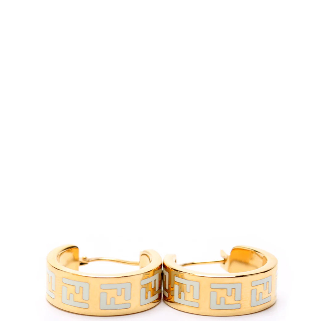 Forever Fendi Huggie Earrings | Keeks Designer Handbags