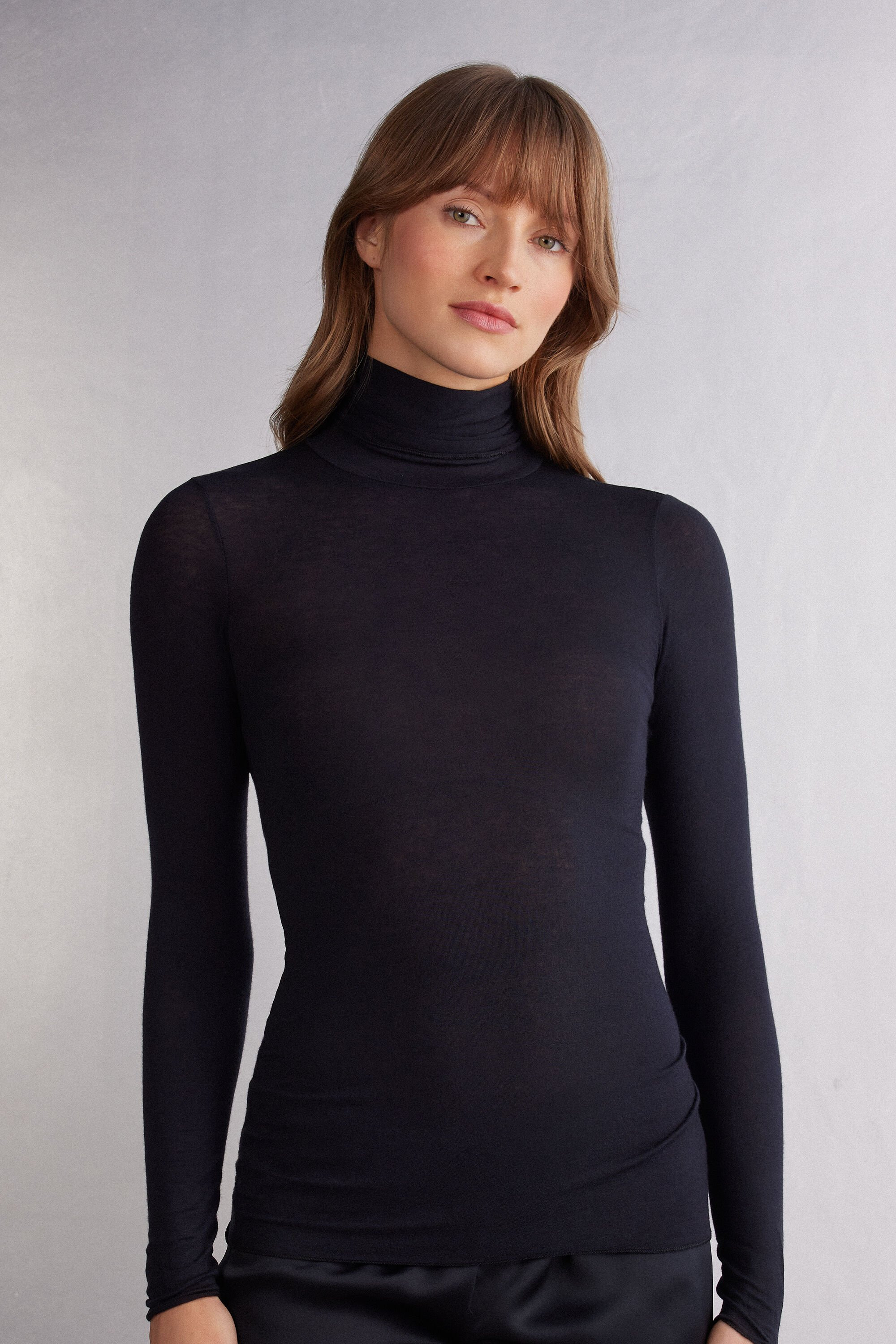 Modal Cashmere Ultralight High-Neck Top - Intimissimi | Intimissimi (US)