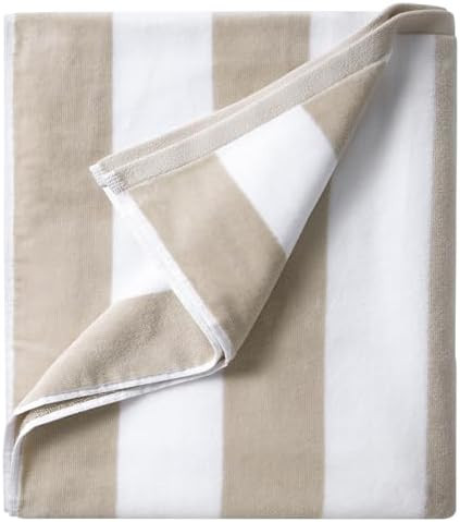 LULUHOME Large Oversized Beach Towel - Big Cotton 36 x 70 Inch Striped Pool Towel, Large Cabana S... | Amazon (US)