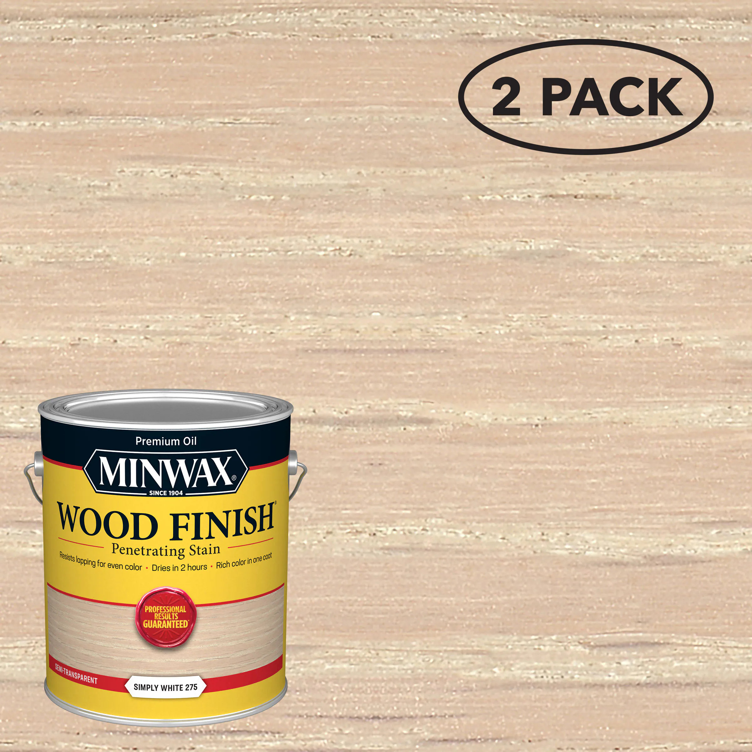 Minwax Wood Finish 2 -Pack Oil-based Simply White Semi-transparent Interior Stain ( 1-gallon ) | 711520000SOS | Lowe's
