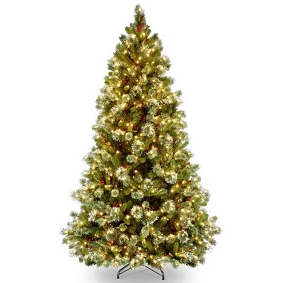 Wintry Pine 6.5' Green Christmas Tree with 550 Clear/White Lights | Wayfair North America
