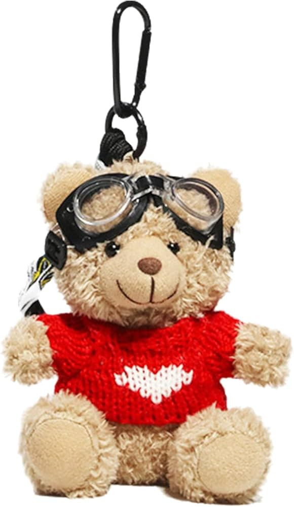 Lovely Bear Keychain Pendant for Bag and Key Plush Keyring Phone Charm Animal Decoration | Amazon (US)