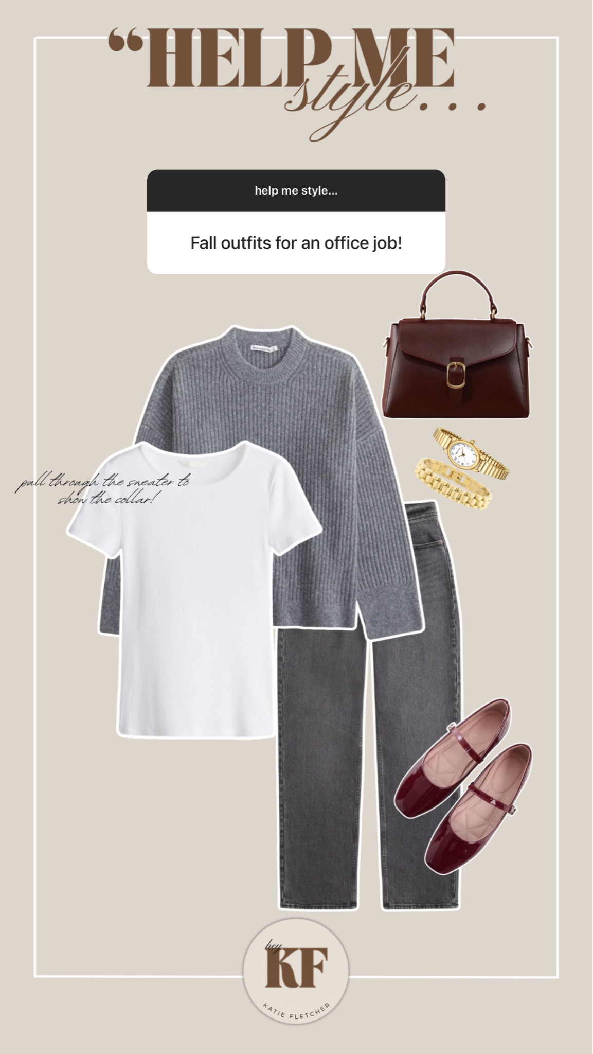 Great comfy workwear fit! Throw a white tshirt underneath your sweater & have it pop through the collar for dimension 

#LTKSeasonal #LTKStyleTip