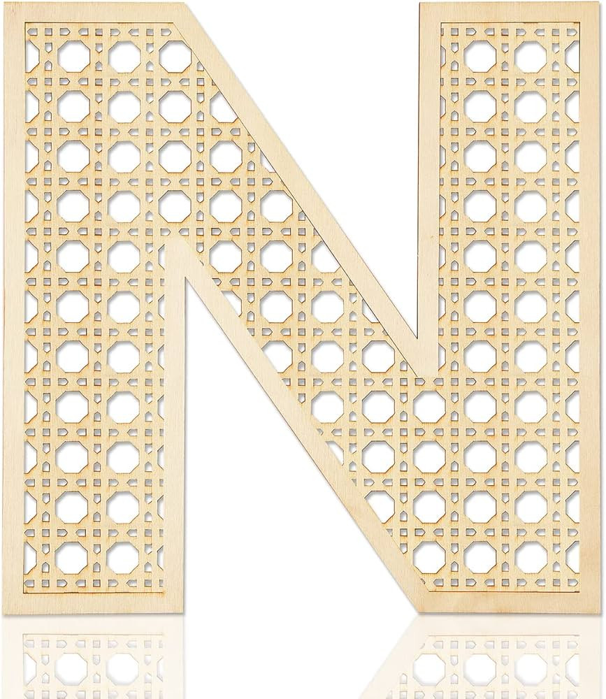 Wooden Rattan Letters for Wall Decor Rustic Wooden Letters 12 Inch Wood Letter Rattan Wall Decor ... | Amazon (US)