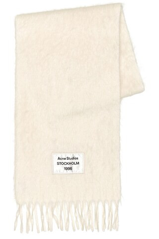Acne Studios Viper Scarf in White - White. Size all. | FWRD 