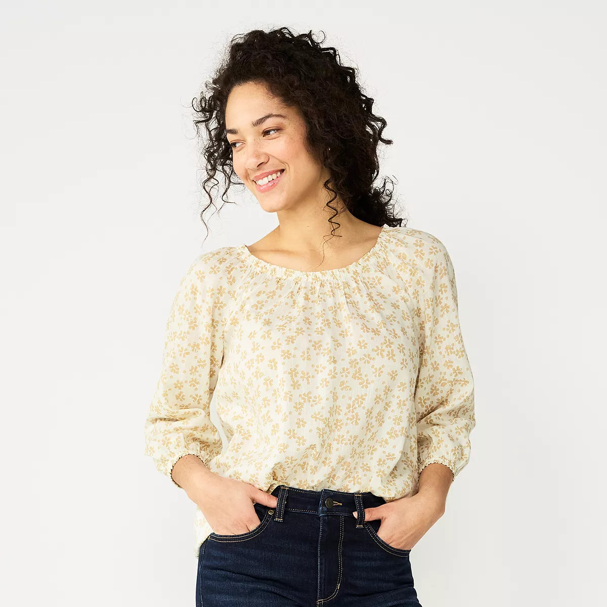 Women's Sonoma Goods For Life® Three-Quarter Sleeve Top | Kohl's
