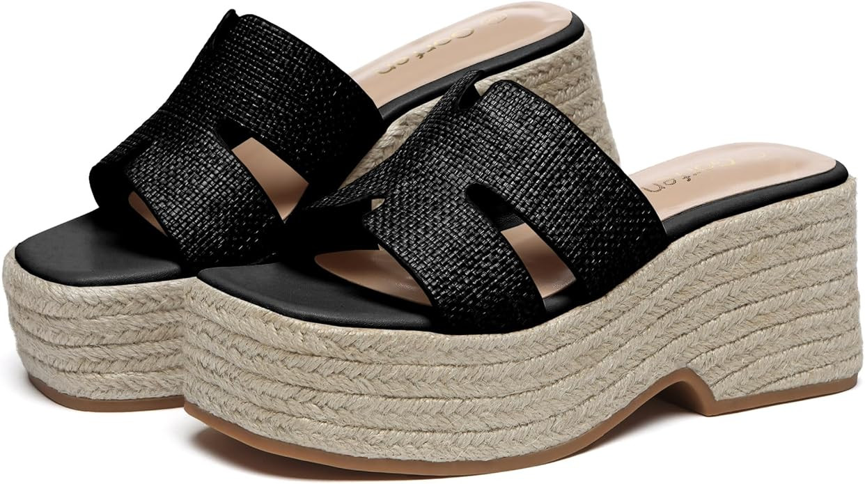 Platform Sandals Women with Chunky Sandals for Wedge Design Open Toe Beach Sandals | Amazon (US)
