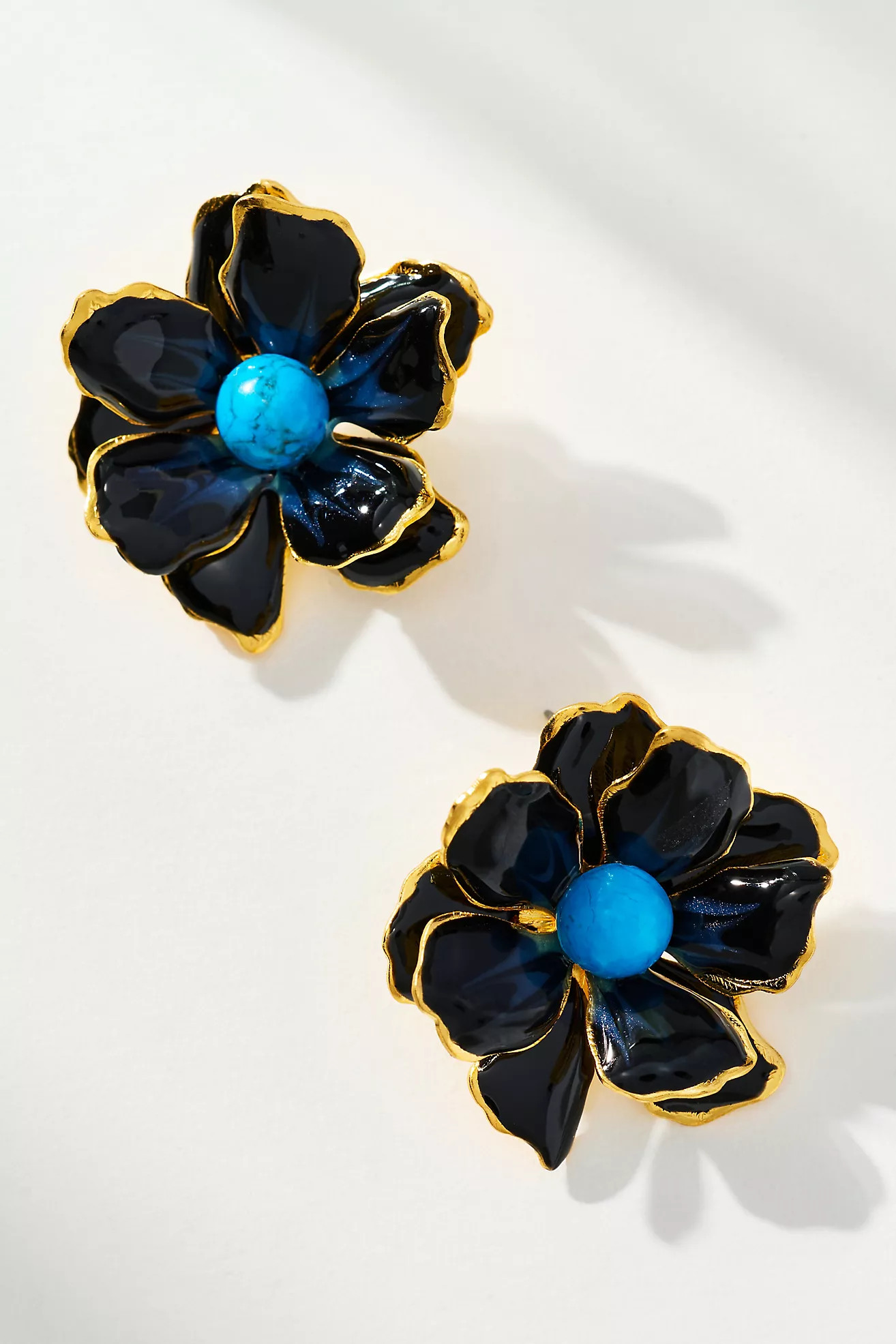Small Handpainted Jewel Box Flower Earrings | Anthropologie (US)