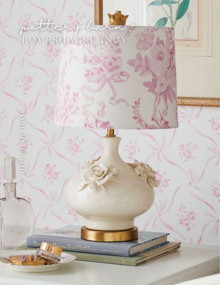 Pottery Barn + LoveShackFancy
Pink table lamp
Floral table lamp
Bows
Now decor
Girls room
Nursery
Wallpaper

#LTKbaby #LTKhome #LTKkids