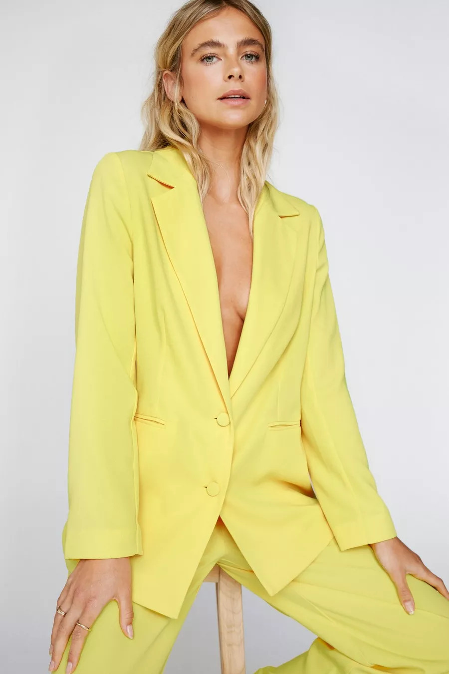 Satin Tailored Single Breasted Blazer | Nasty Gal (US)