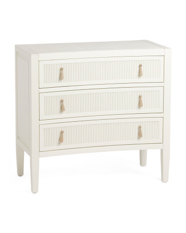 28.5in Curved Three Drawer Side Table | Marshalls