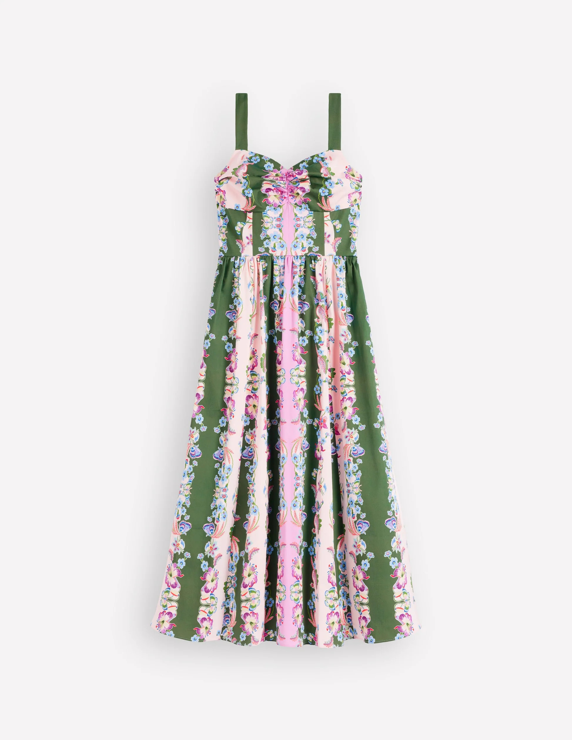 Fit and Flare Midi Dress-Orchid Canopy Stripe | Boden (US)