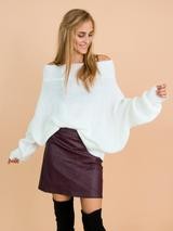 'Jansen' Bat-Sleeve Off-The-Shoulder Oversized Sweater | Goodnight Macaroon