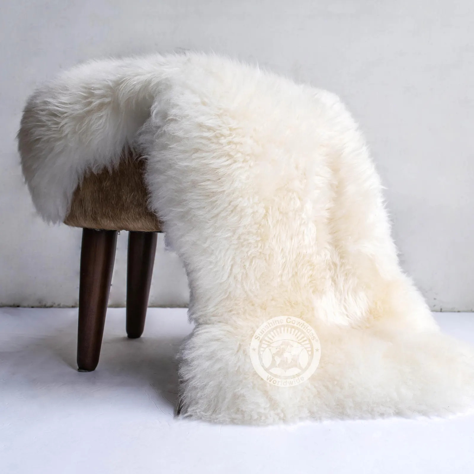 URBAN BUCK Sheepskin Natural Fluffy Fur Rug Genuine Single Pelt Luxury sheep Skin Area Rug for Be... | Etsy (US)