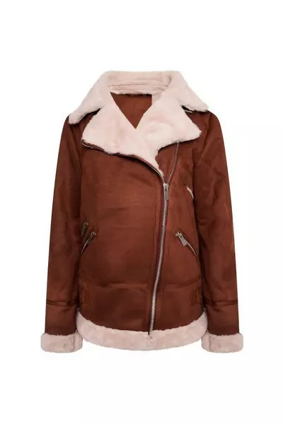 Faux Fur Aviator Coat | Debenhams UK