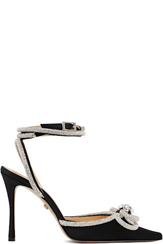 Black Double Bow High Heels | SSENSE