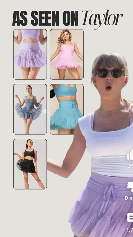 Taylor Swift is on top of the world, and the world is truly hers. She released a video for the Fortnite challenge wearing this adorable purple tulle athletic skirt from Popflex and I immediately bought it in lilac and a pink tulle athletic dress to boot. I love Taylor’s longtime support of small businesses, especially those that are female founded. Get the look by shopping below!

#LTKSeasonal #LTKActive #LTKfindsunder100