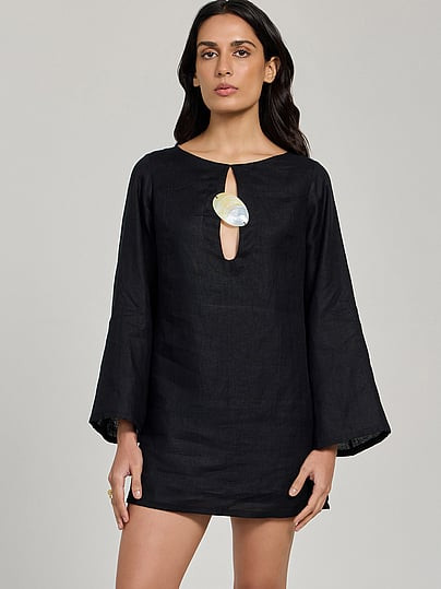 Summer Away Gianna Mini Dress, Black, M - Women's Dresses - Victoria's Secret | Victoria's Secret (US / CA )
