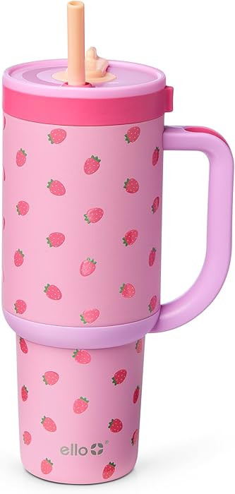 Ello Oasis 30oz Stainless Steel Tumbler - Strawberries | Amazon (US)