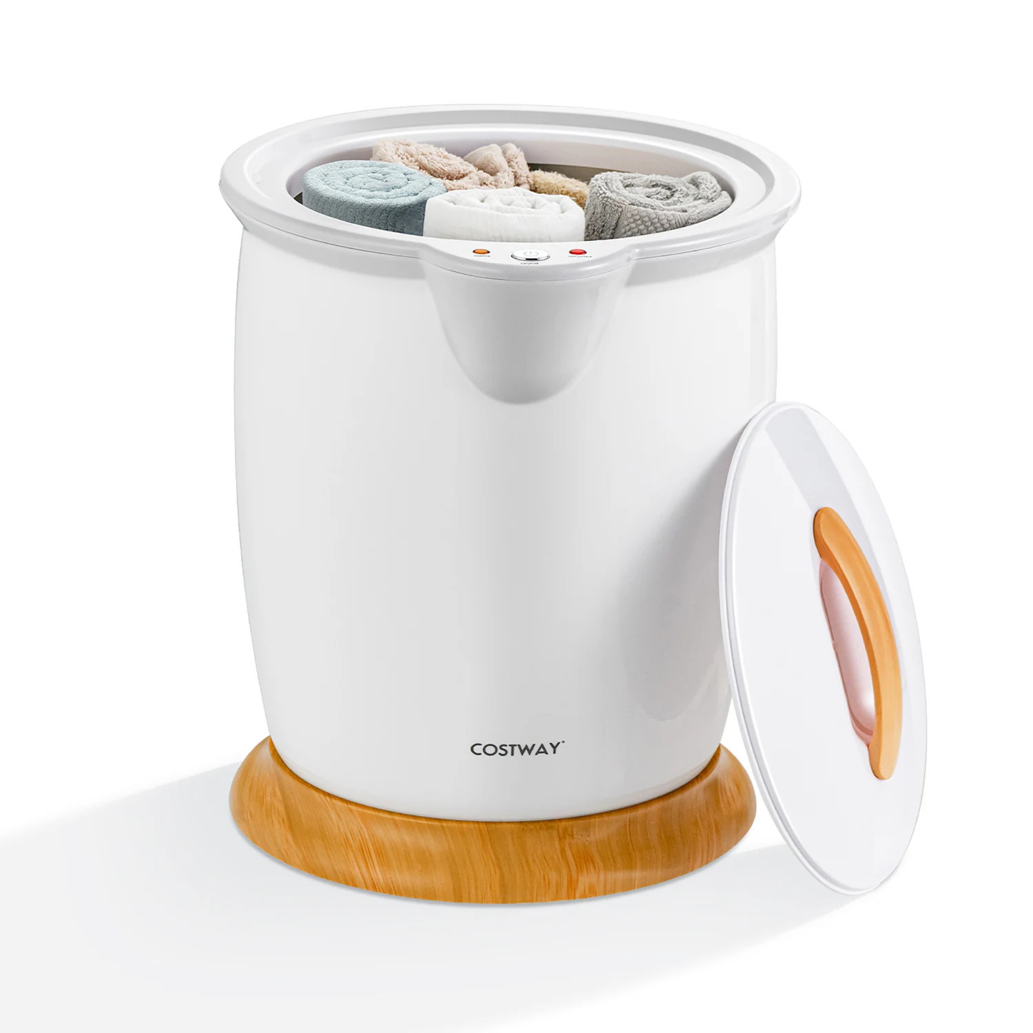 Costway Bathroom Towel Warmer Bucket with Fragrance Holder and Auto Shut Off White one_size | CSHY000601 | Lowe's