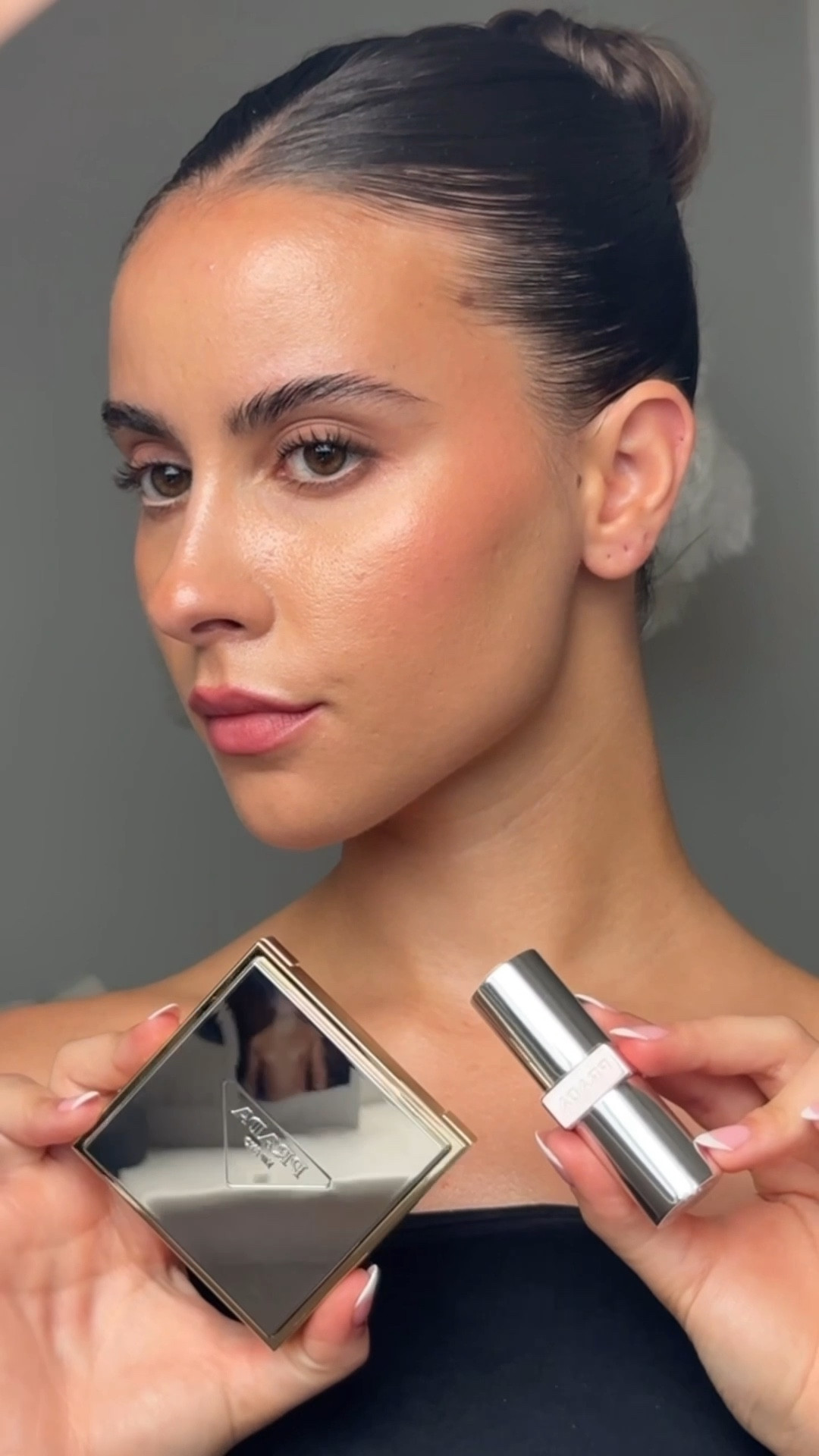 @pradabeauty finishing touches to elevate your look 👇🏼🪞💫

1. Highlighter on cheekbones, in the corner of your eyes, brow bone and tip of your nose. For a more put-together look, add it to your collarbones too 💫
 2. A “your lips but better” lip colour 🪞 
 3. Boyfriend blush placement, for a natural flushed look 🌷

using:
- prada light glowing highlighter powder 02 pink
- glowing lip colour balm U020 Rosso 

available @theofficialselfridges 

prev pr gifted, no obligation to post 

#pradabeauty #pradamakeup #pradapeople #makeup #finishingtouches 

#LTKuk #LTKbeauty #LTKgiftguide