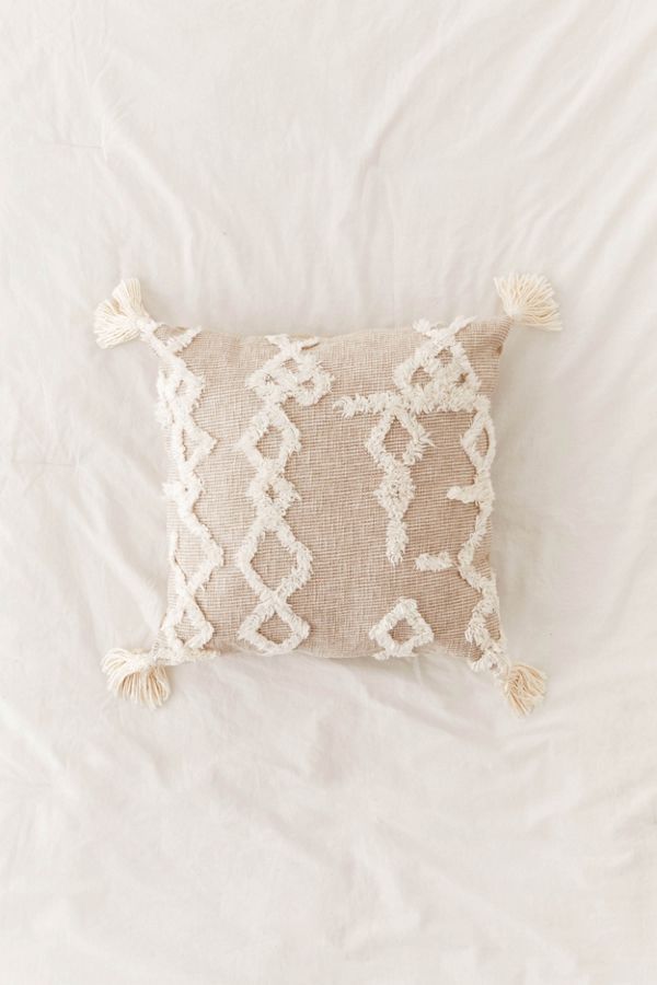 Geo Tufted Tassel Throw Pillow | Urban Outfitters (US and RoW)