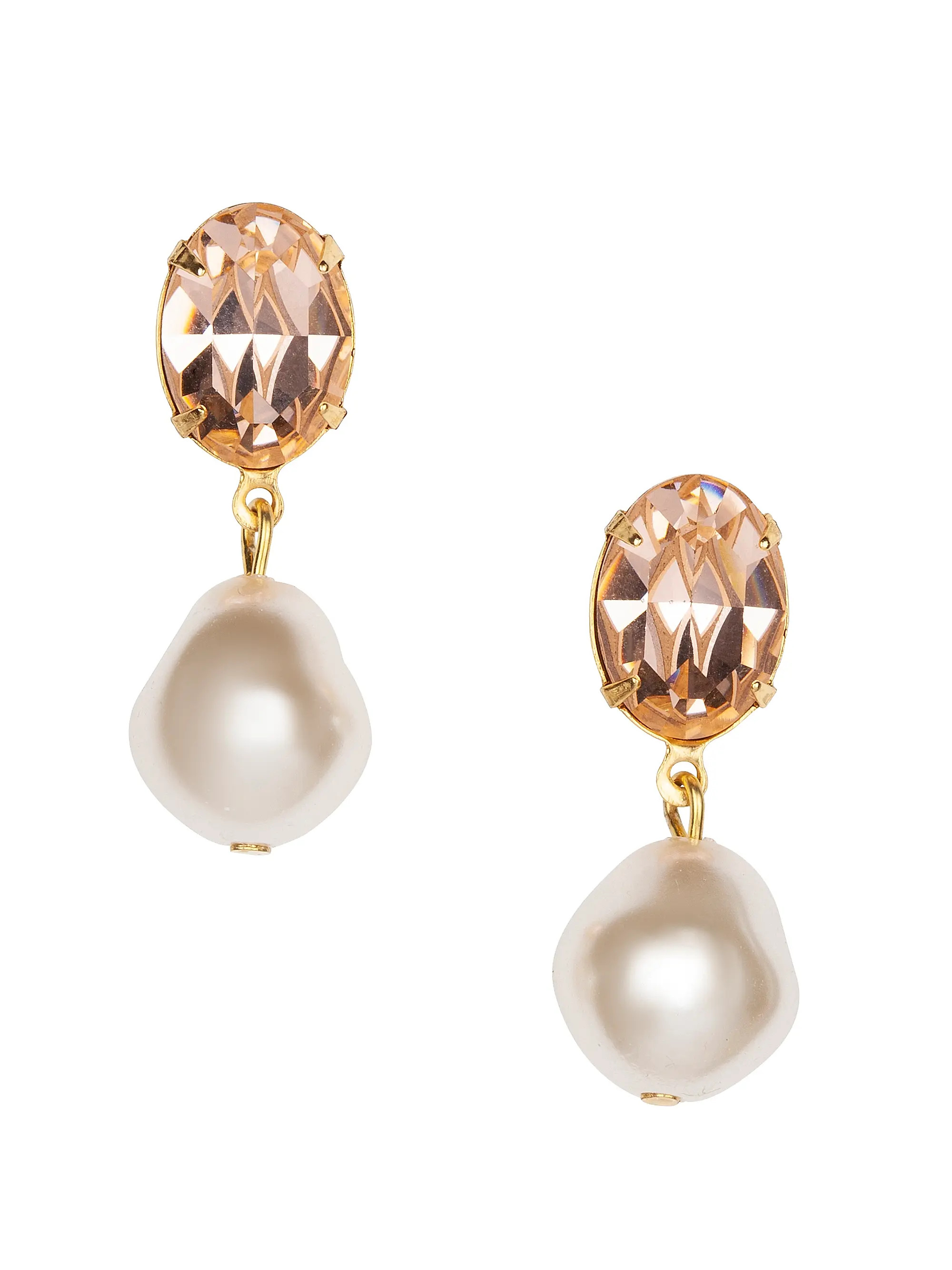 Tunis 24K Gold-Plated, Crystal & Glass Pearl Drop Earrings | Saks Fifth Avenue