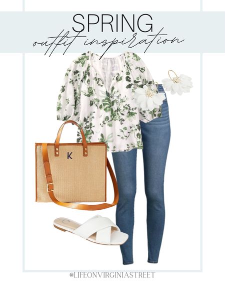 Spring outfit inspiration! Super cute floral, casual outfit including this floral top, jeans, white sandals, handbag, and floral earrings.

coastal style, coastal outfit, spring outfit, spring top, walmart fashion, walmart finds, walmart jeans, mark and graham, abercrombie and fitch, women’s spring outfit, earrings, j. crew, spring sandals, target sandals, target finds, target fashion

#LTKstyletip #LTKSeasonal #LTKfit