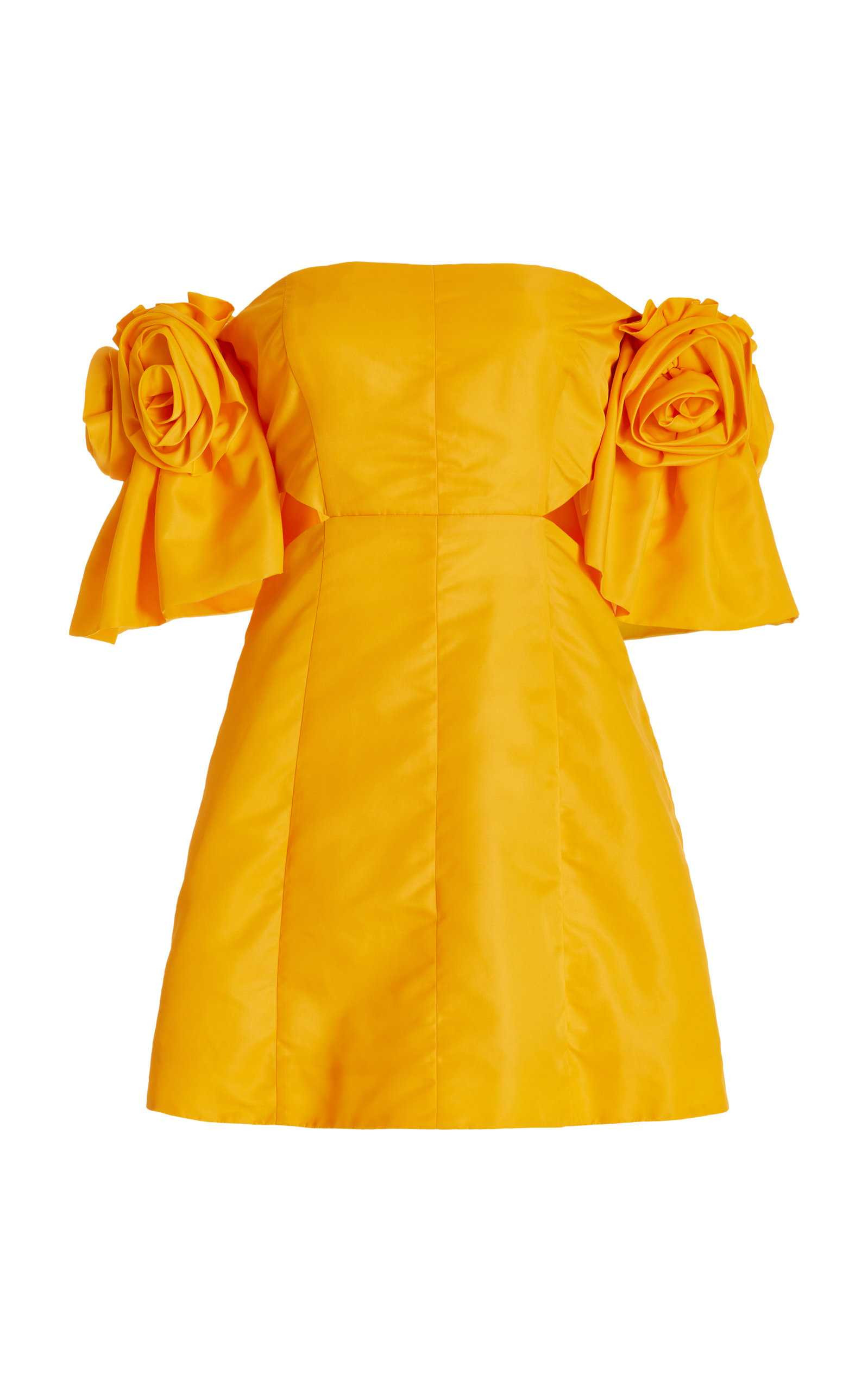 Macie Rosette Taffeta Mini Dress | Moda Operandi (Global)