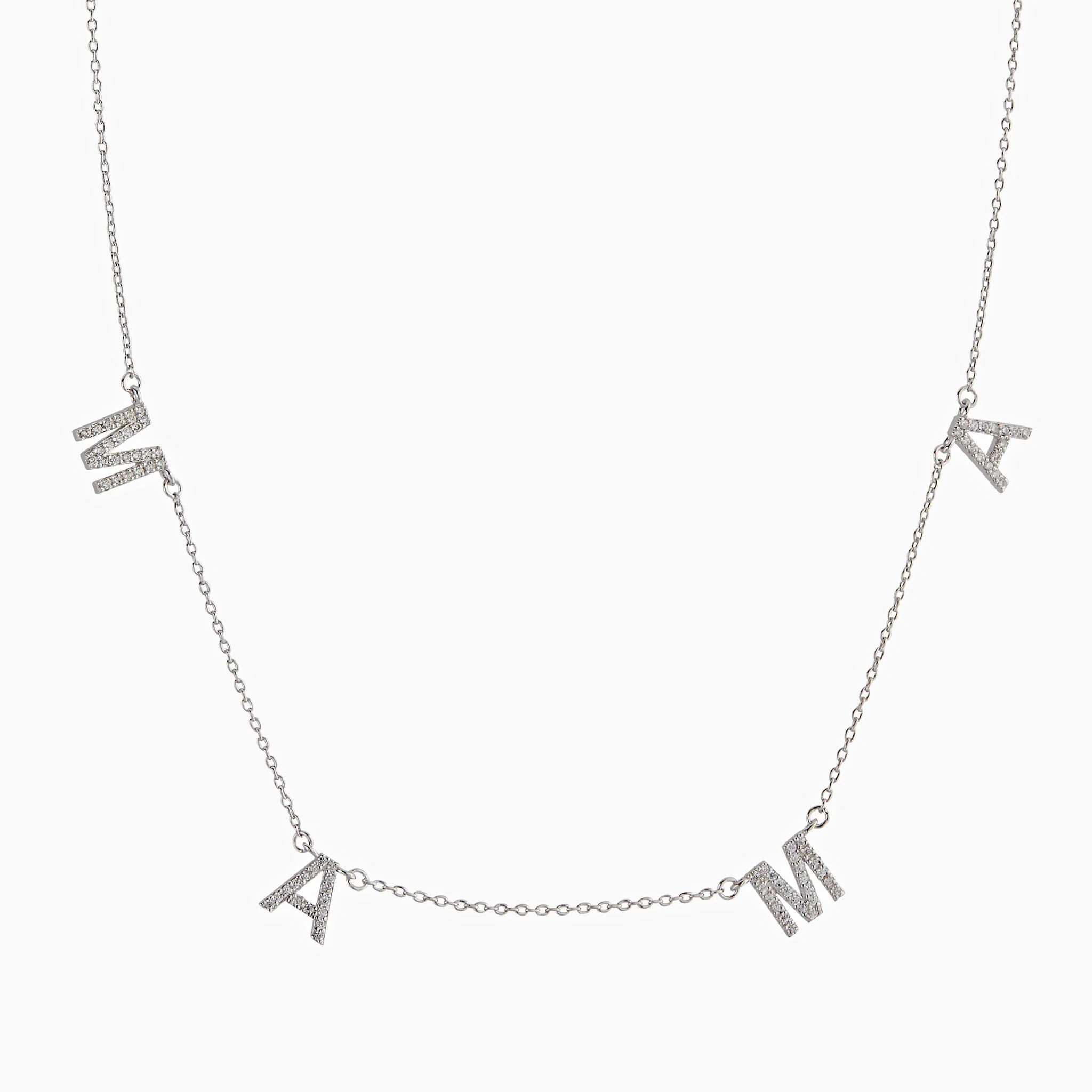 Floating Pavé Mama Necklace | Tiny Tags (US)