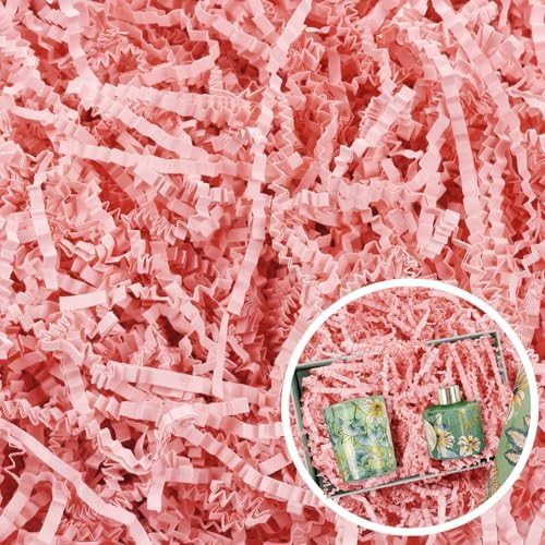 Valentines Pink Crinkle Cut Paper Shred Filler for Gift Baskets Box Bags 1/2 LB, Shredded Paper G... | Amazon (US)