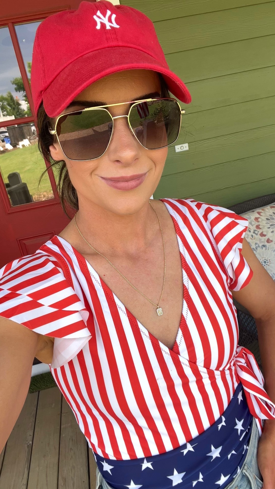 Found the cutest, red, white and blue swimsuit, true to size and under $40! 

#LTKFindsUnder50 #LTKActive #LTKSwim