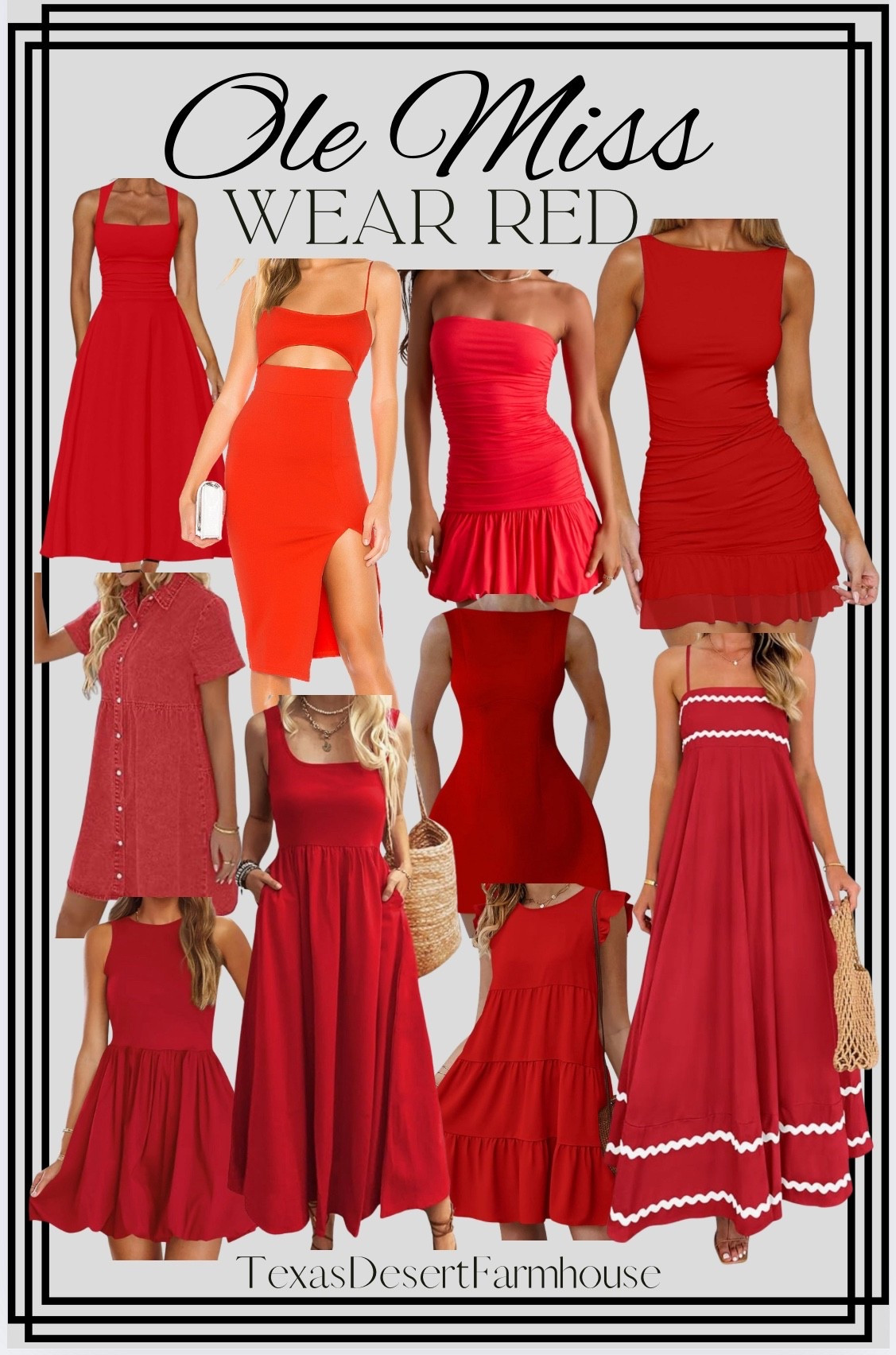 Ole Miss Wear Red for Game Day 

Go Rebs #gorebs #olemiss#wearred #olemisswearred #reddress #reddresses #wearredolemiss #landsharks #universityofmississippi #rebelred

PRETTYGARDEN Summer Dresses for Women 2025 Casual Sleeveless Crew Neck Tank Mini Short Dress Bubble Sundress with Pockets
HOCILLE Women's Sexy Bodycon Boat Neck Mini Dresses Sleeveless Ruched Ruffle Hem Club Party Short Dress
YMDUCH Women's Sexy Sleeveless Crew Neck Backless A-line Party Short Mini Dress
Kaximil Women's Square Neck Corset A Line Maxi Dress Ruffle Ruched Waist Flowy Long Dresses
Women's Maxi Dress Summer Sleeveless Swing Sundress Casual Loose Tank Long Dresses with Pockets
KIRUNDO Women's Summer Dresses Sleeveless Ruffle Sleeve Round Neck Solid Loose Short Flowy Pleated Mini Babydoll Dress
LookbookStore Women's Short Sleeve Button Down Flowy Tiered Babydoll Denim Dress
PRETTYGARDEN Women's 2025 Summer Flowy Maxi Dress Casual Sleeveless Spaghetti Strap Ruffle Beach Long Dresses


#LTKStyleTip #LTKU #LTKFindsUnder50
