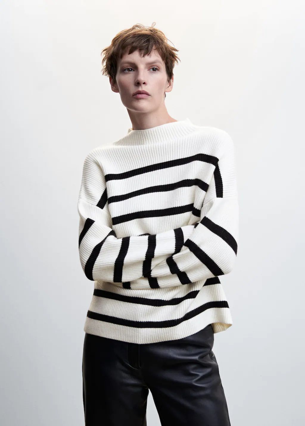 Striped rib sweater | MANGO (US)