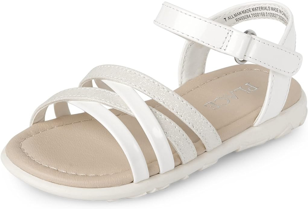 The Children's Place Girl's Baby Toddler Flat Sandals Slipper | Amazon (US)