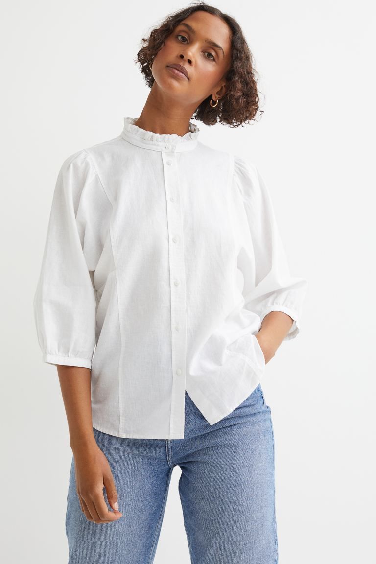 Ruffled-collar Shirt | H&M (US)