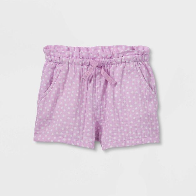Toddler Girls' Dot Pull-On Shorts - Cat & Jack™ Light Purple | Target