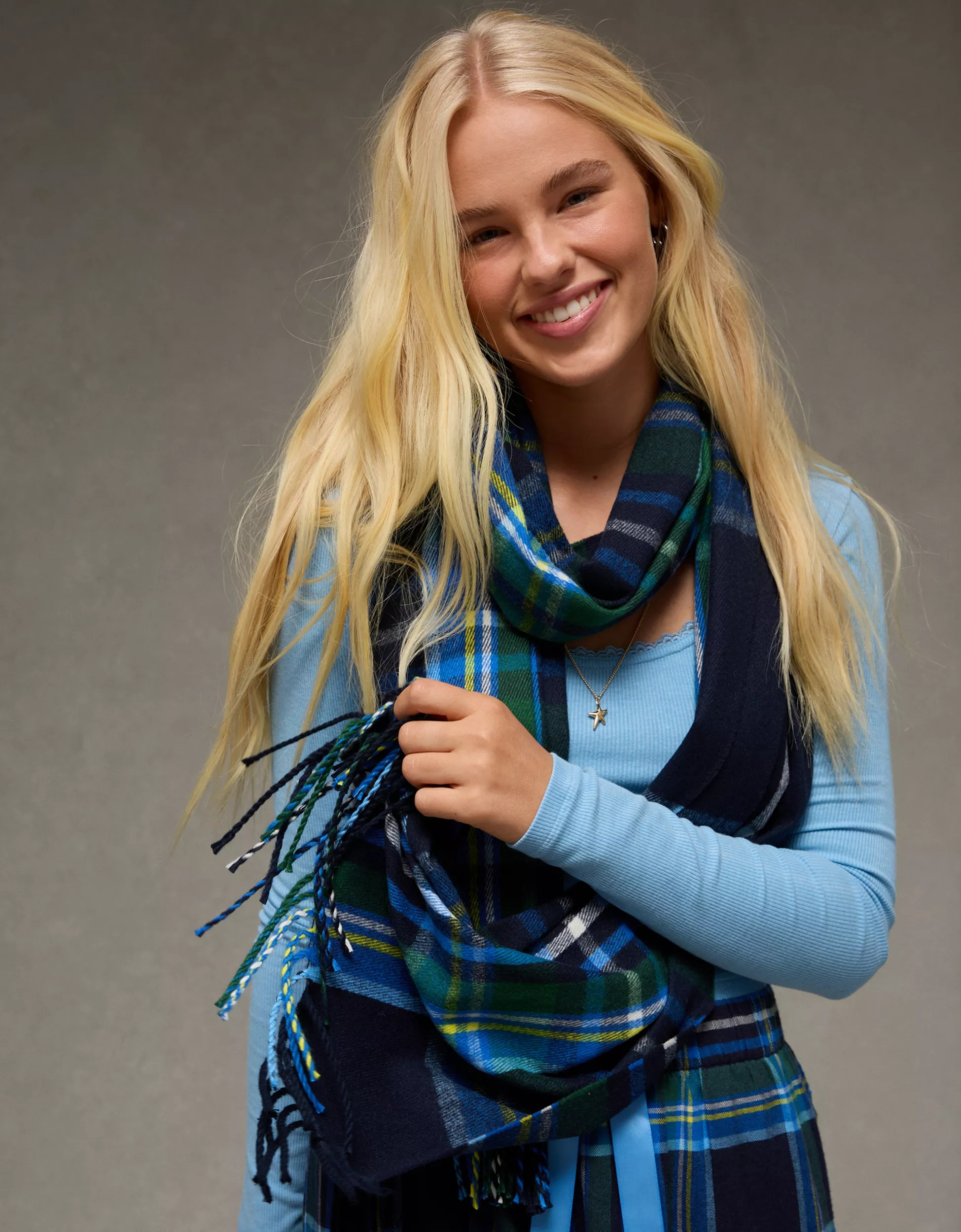 AE Tartan Plaid Scarf | American Eagle Outfitters (US & CA)