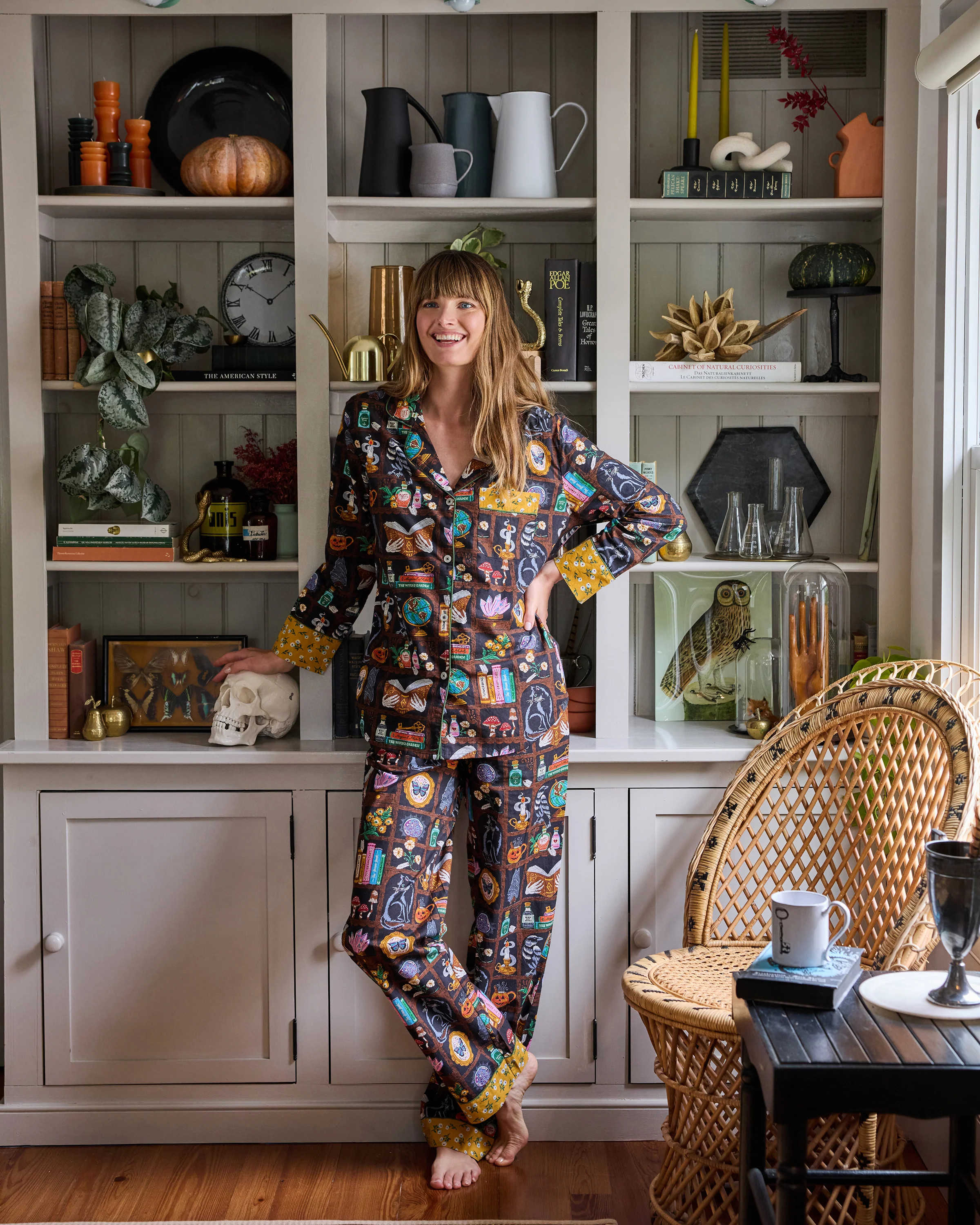 Enchanted Study - Petite Long PJ Set - Obsidian | Printfresh