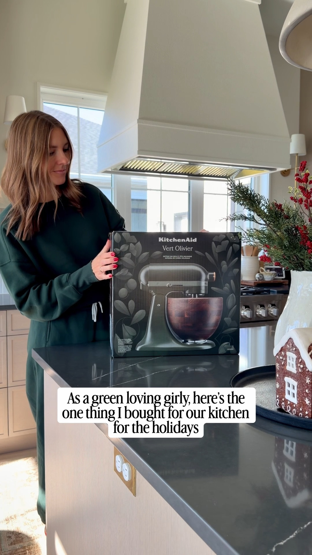 Ahh saved my pennies and finally bought the olive green kitchen-aid mixer 😍 I have literally dreamed of this mixer since it released a few years ago and what better time than right before baking season?! 

The green and wood bowl combo is perfection! 😍👏

#kitchen #kitchendecor #baking #holidaybaking #holidaydecorating #christmastime 

#LTKHoliday #LTKSeasonal #LTKHome
