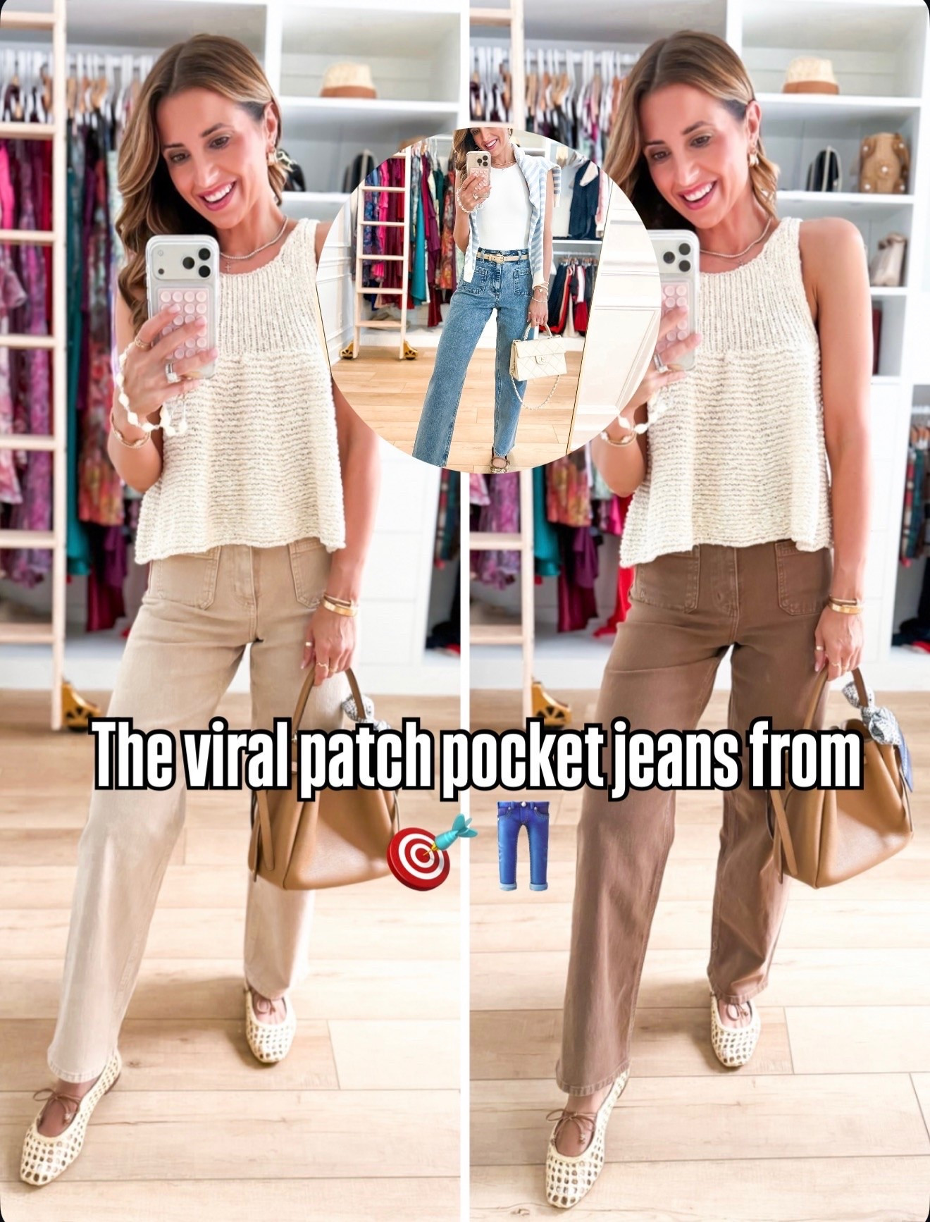 New Target summer arrivals! Summer outfits. Patch pocket jeans in 00. Elevated casual outfits. Summer style. Everyday outfits. Mom outfits. Teacher outfits. Sweater tank in XXS.

#LTKootd #LTKPetite #LTKWorkwear