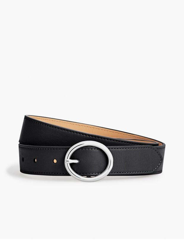 Soft Pebbled Leather Belt | Talbots