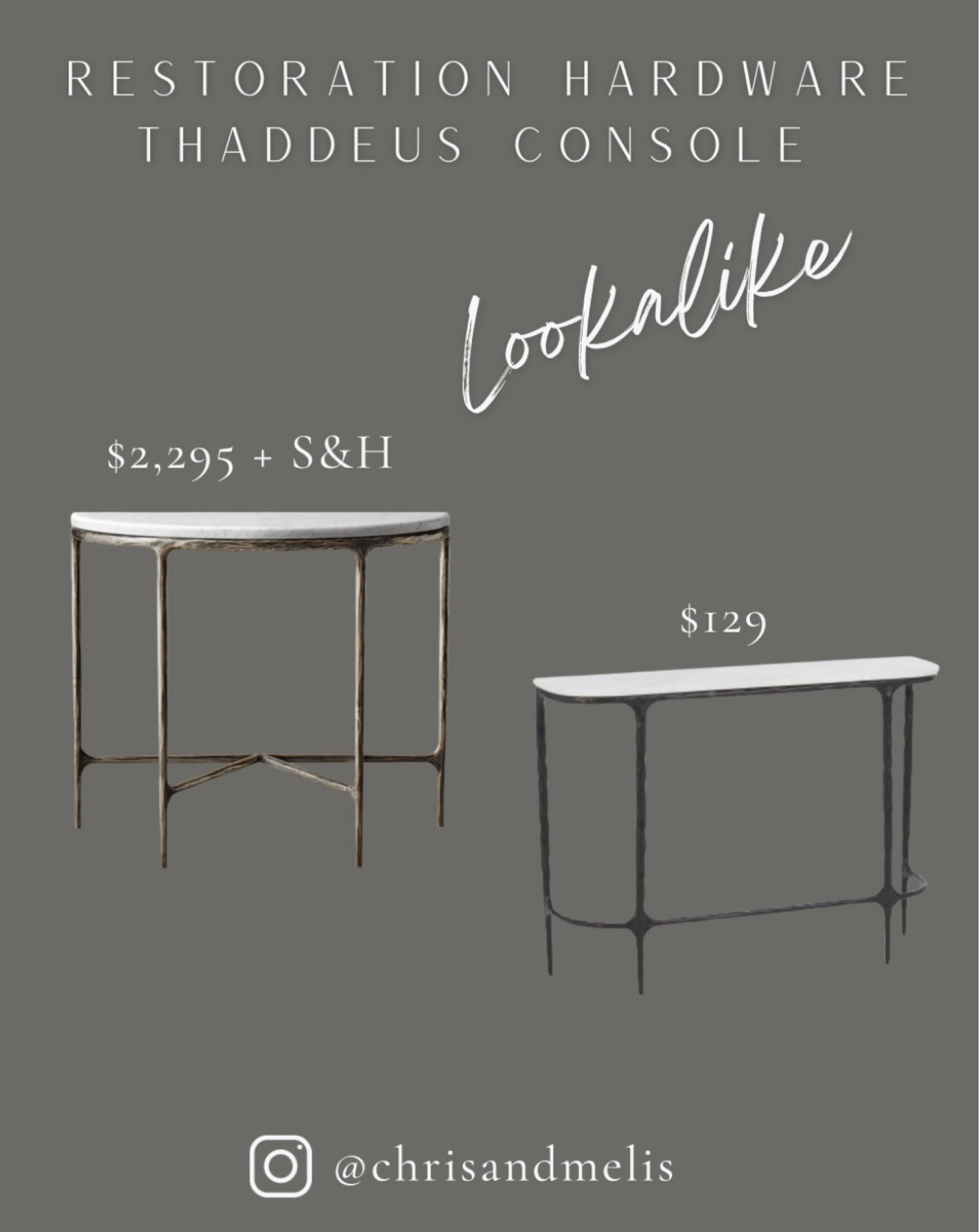 RH Thaddeus console lookalike was finally restocked after months! 

#LTKHome #LTKSaleAlert