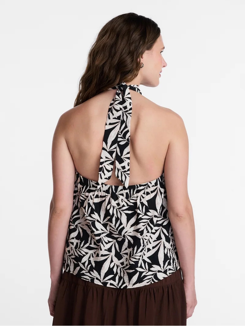 Time and Tru(3.9)|14 Time and Tru Women's Print Halter Top, Sizes XS-XXXL  Free shippingFree 90-d... | Walmart (US)