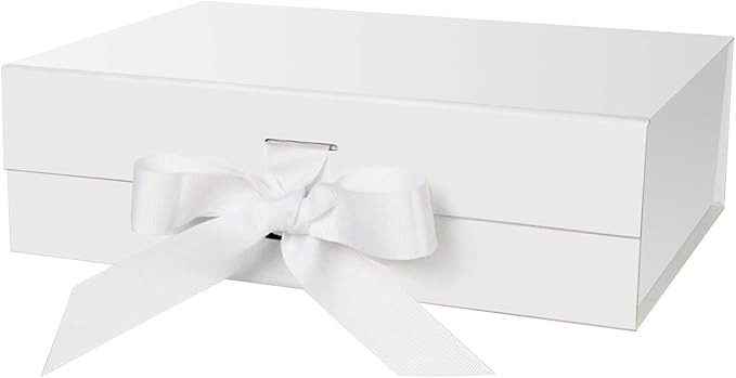 DaiJoob Gift Box with Lid for Presents 10.5x7.5x3.1 Inches with Ribbon and Magnetic Closure(1-Pac... | Amazon (US)